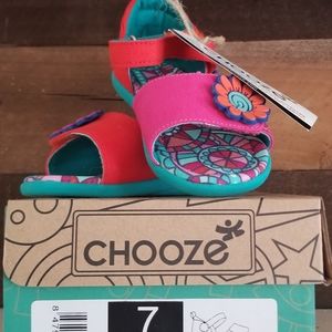 NWT Chooze toddler colorful sandal size 7